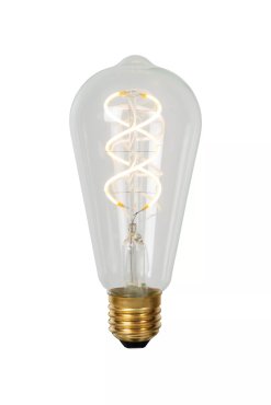 Lucide LED Glühbirne - Ø 6,4 x 14,6 cm - E27 - 4,9W dimmbar - 2700K - transparent