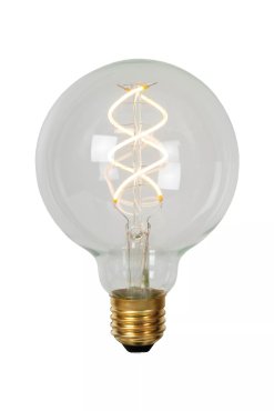 Lucide LED Glühbirne - Ø 9,5 x 13,8 cm - E27 - 4,9W dimmbar - 2700K - transparent