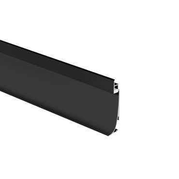 Klus Olis-k - Sockelleistenprofil aus Aluminium - 2,41 x 9 cm - schwarz