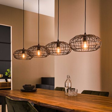 Vico Connect XL - Pendelleuchte - 170 x 34 x 150 cm - schwarzbraun