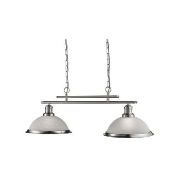 Searchlight Bistro - Pendelleuchte - 76 x 28 x 82 cm - satiniert silber
