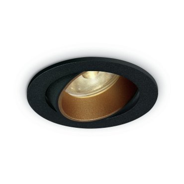 ONE Light Interchangable Rings - Einbaustrahler - Ø 85 mm, Ø 76 mm Einbaugröße - 7W dimmbare LED inkl. - schwarz