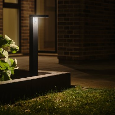 Nordlux Rica Square Solar - Gartenpfosten auf Erdspieß mit Solarantrieb - Ø 15 x 60 cm - 5W LED inckl. - IP44 - schwarz