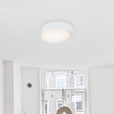 Nova Luce Oby - deckenleuchte - Ø 60 x 12 cm - 60W LED dimmbare inkl. - sand weiß