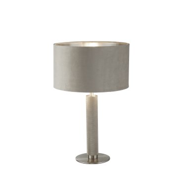 Searchlight London - Tischleuchte - Ø 38 x 63 cm - silber und taupe
