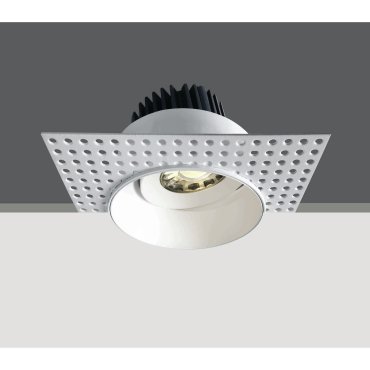 ONE Light Trimless COB Range - Einbaustrahler - 120 x 120 mm, Ø 96 mm Einbaumaß - 7W dimmbare LED inkl. - IP54 - weiß
