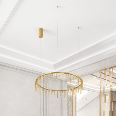 Nova Luce Stellar - Hängelampe - Ø 80 x 150 cm - 31W dimmbar LED inkl. - gold