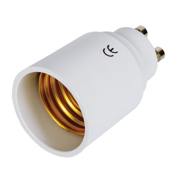 VK Lighting - Lampensockel-Adapter GU10 auf E27 - Ø 3,2 x 5,7 cm - weiß