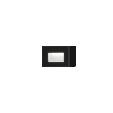 Konstsmide Chieri – außenwandleuchte – 12 x 5,5 x 8 cm – 4W LED inklusive – IP54 – schwarz