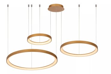 Lucide Vidal - Pendelleuchte - Ø 78 x 200 cm - 120W LED inkl - mattes Gold/Messing.