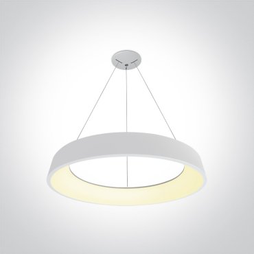 ONE Light LED Pendelleuchte Rings - Hängeleuchte - Ø 60 x 10,8 cm - 42W LED inkl. - einstellbare Lichtfarbe - weiß