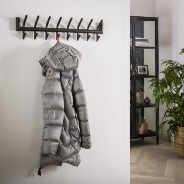 Vico Tubo - garderobe mit 16 haken - 90 x 10 x 34 cm - matt dunkelgrau