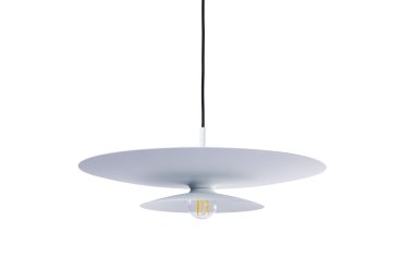 Artdelight Linares - pendelleuchte - Ø 50 x 16,5 cm - weiß