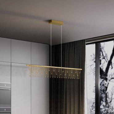 Nova Luce Stellar - Hängelampe - 120 x 150 x 8 cm - 17W dimmbar LED inkl. - gold