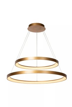 Lucide Vidal - Pendelleuchte - Ø 78 x 200 cm - 92W LED inkl - mattes Gold/Messing.