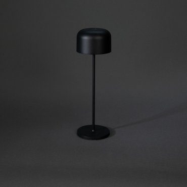 Konstsmide Lille - kabellose Outdoor-Tischleuchte mit Ladestation - Ø11 x 36 cm - 3.5W dimmbare LED inkl. IP54 - schwarz