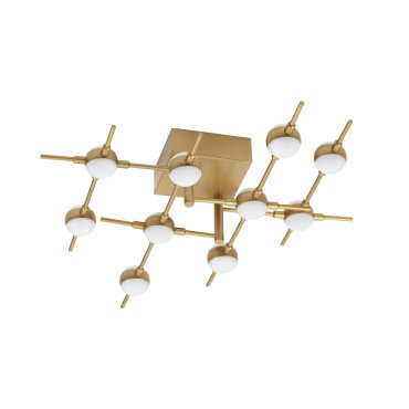 Nova Luce Atomo - Deckenleuchte - 61 x 52 x 12,5 cm - 10 x 2,4W dimmbare LED inkl. - gold