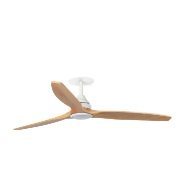 Faro Alo L - Deckenventilator mit Licht und Einbaufassung - Ø 152 cm - matt Weiß und Kiefer
