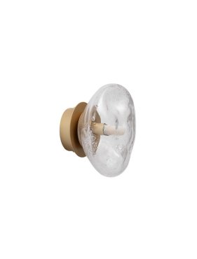 Nova Luce King - Wandleuchte - Ø 17 x 12 cm - Messing Gold und Transparent