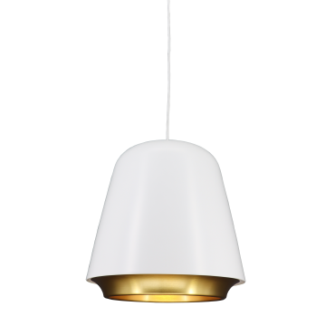Artdelight Santiago - Pendelleuchte - Ø 35 x 190,5 cm - weiß und gold