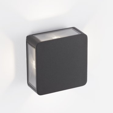 Nova Luce Serika - Außenwandleuchte - 11 x 11 x 6 cm -  9W LED inkl. - IP65 - dunkel anthrazit