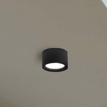 Nova Luce Focus - Außen-Deckenleuchte - Ø 10 x 6,5 cm - IP54 - schwarz