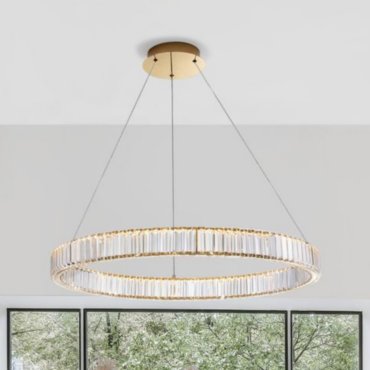 Nova Luce Aurelia - hängeleuchte - Ø 80 x 150 cm - 47W dimmbares LED inkl. - gold