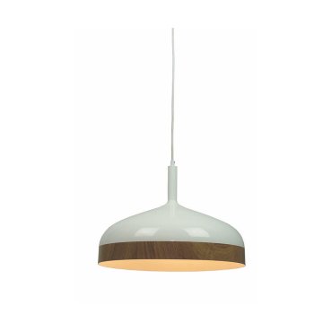 Artdelight Moondrop - Pendelleuchte - Ø 45 x 183 cm - weiß und Holz