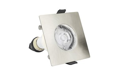 Integral LED London - Einbaustrahler - 85 x 85 mm, Ø 70 mm Einbaumaß - IP65 - Nickel satiniert