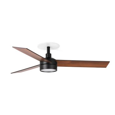 Faro Rudder S - Deckenventilator mit Licht und Einbaufassung - Ø 132 cm - matt schwarz