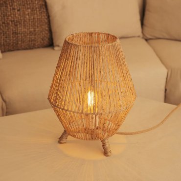 New Garden Sisane - Tischleuchte - Ø 25,5 x 32,5 cm - Rattan
