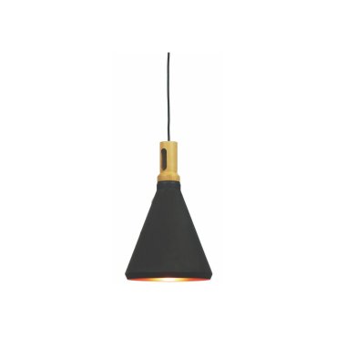 Artdelight Cornet - Pendelleuchte - Ø 26 x 176 cm - schwarz und gold