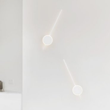 Nova Luce Clock - Wandleuchte - 13,6 x 6,5 x 61 cm - 18W LED inkl. - sand weiß