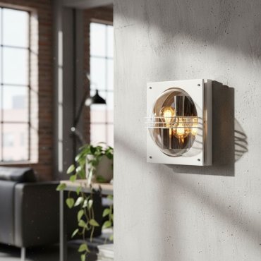 Lucide Privas - Außenwandleuchte - 30,3 x 15,3 x 30,3 cm - IP44 - weiß