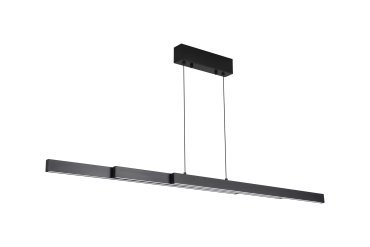 Searchlight Linear LED - Pendelleuchte - 95-150 x 18 x 150 cm - 39W dimmbare LED inkl. - einstellbare Lichtfarbe - schwarz