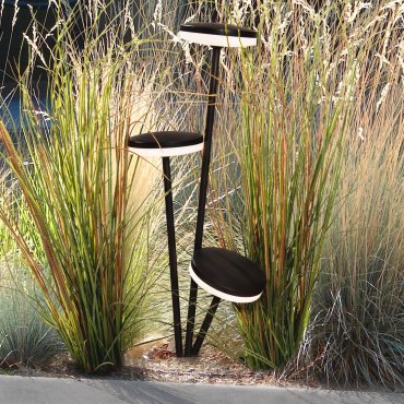 Nova Luce Nawa - Gartenpfosten - Ø 15 x 60 cm - 12W LED inkl. - IP65 - Sand schwarz