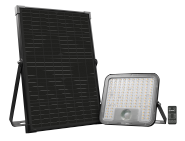 Century Italia Energy - Scheinwerfer mit Solarenergie - 26,6 x 5,4 x 27,8 cm - 60W dimmbar LED inkl. - IP65 - schwarz