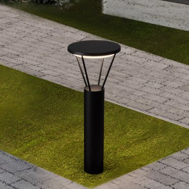 Nova Luce Virtus - Gartenpfosten - Ø 30 x 27 cm - 16W LED inkl. - IP65 - dunkel anthrazit