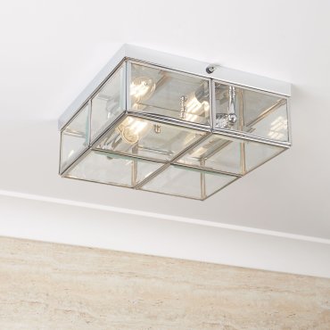 Searchlight Flush - Deckenleuchte - 25 x 25 x 10 cm - Chrom