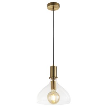 Searchlight Margarita - Pendelleuchte - Ø 25 x 120 cm - Messing und transparent