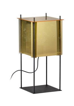 ETH Cube - tischleuchte - 25 x 25 x 53 cm - schwarz, gold und silber