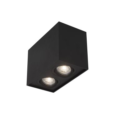 Nova Luce Rende - Aufbaustrahler 2L - 18 x 9,6 x 12,5 cm - schwarz
