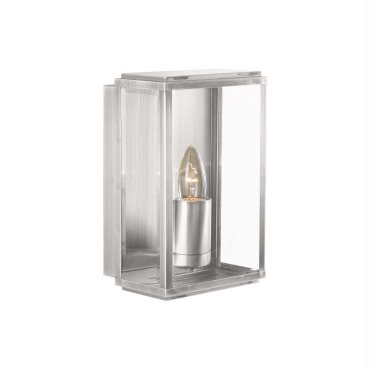 Searchlight Box - Außenwandleuchte - 16 x 25 cm - IP44 - satiniert silber