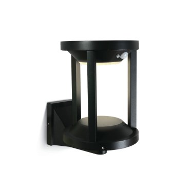 ONE Light Solar Cages - Außen-Solar-Wandleuchte mit Bewegungsmelder - 21,5 x 16 x 23,7 cm - 2W LED inkl. - IP65 - schwarz