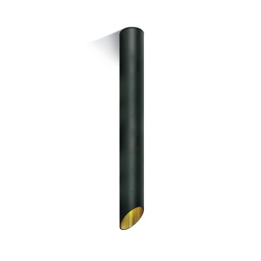 ONE Light Decorative Cut Cylinders - Aufbaustrahler 1L - Ø 6 x 50 cm - schwarz und gold