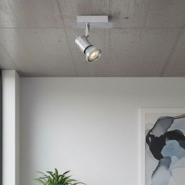 Lucide Twinny - Aufbaustrahler - 12 x 7 x 11 cm - 4,5 W dimmbare LED inkl. - Chrom satiniert