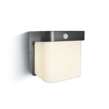 ONE Light Outdoor Wall Lights - Außenwandleuchte mit Sensor - 17 x 14 x 17 cm - 12W LED inkl. - IP54 - anthrazit