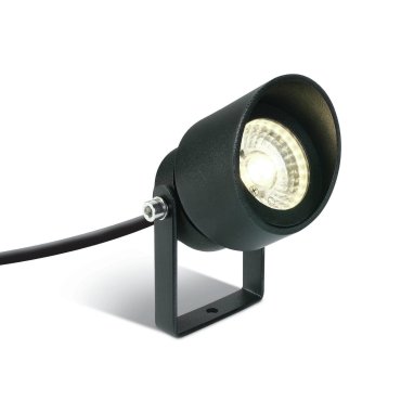 ONE Light Garden Round Spots - Bodenspot auf Erdspieß - Ø 6,7 x 11 cm - 5W LED inkl. - IP65 - anthrazit