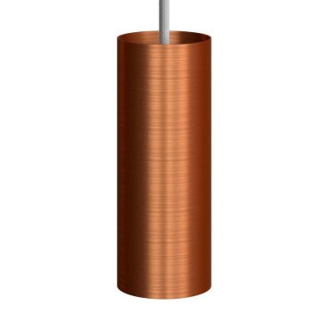 Creative Cables Tube - Hängeleuchte 1L - Ø 12,5 x Ø 6 x 190 cm - gebürstetes Kupfer