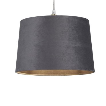Trommel-Lampenschirm Searchlight - Ø 30 x 20 cm - anthrazit und gebürstetes Gold